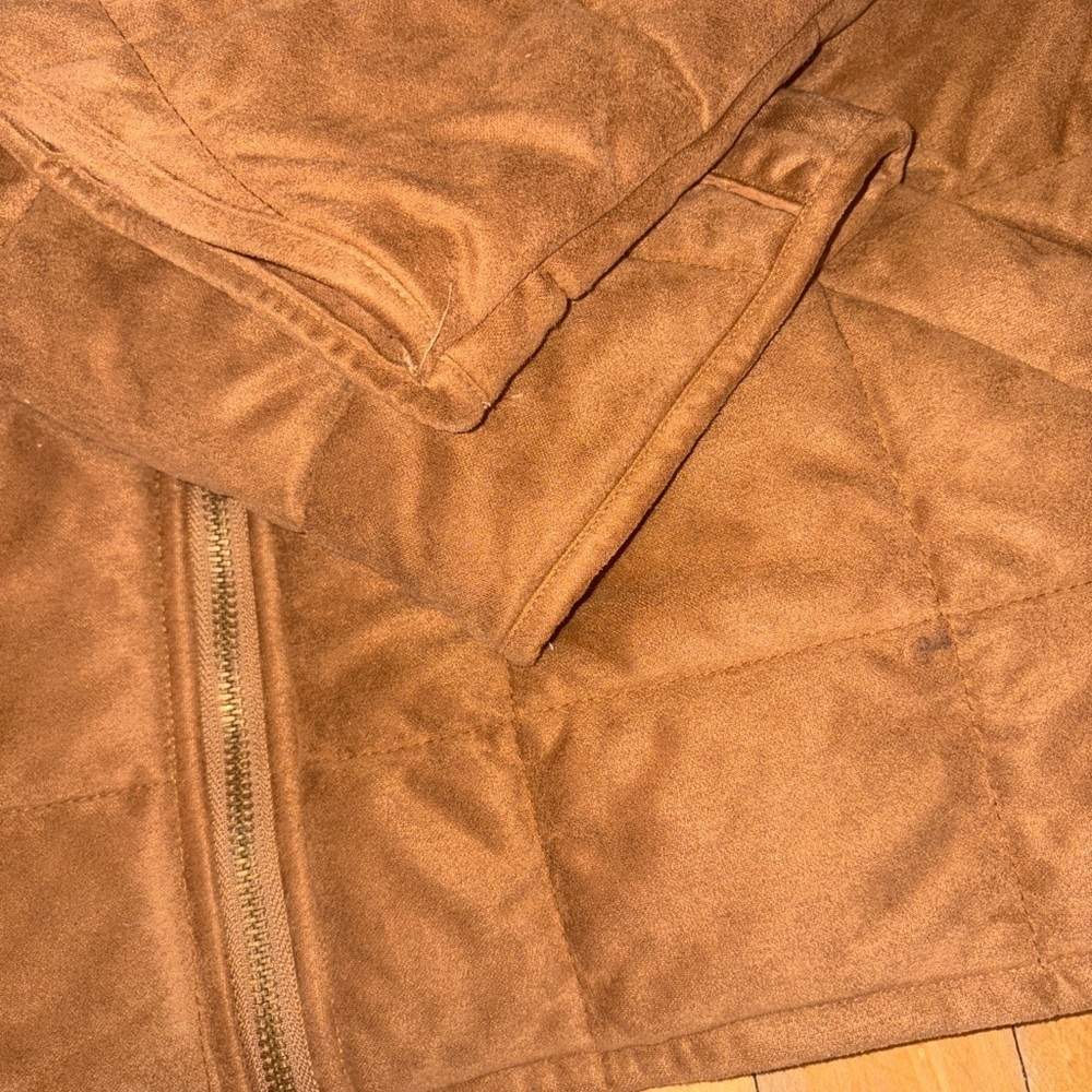 Amazon Women's Brown Quilted Dolman Puffer Jacket warm outer warm - Picture 7 of 9